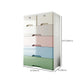 Plastic Storage Cabinet with Legs Modern Wardrobe Armoire for Home