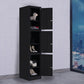Black Steel Wardrobe with Hinged Door Industrial Storage Cabinet for Bathroom 15"L x 18"W x 73"H 3 Clearhalo 'Armoires & Wardrobes' 'armoires_wardrobes' 'Bedroom Furniture' 'furn' 'furn_armoires_wardrobes' 'Furniture' 6249855