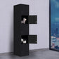 Black Steel Wardrobe with Hinged Door Industrial Storage Cabinet for Bathroom 15"L x 18"W x 73"H 5 Clearhalo 'Armoires & Wardrobes' 'armoires_wardrobes' 'Bedroom Furniture' 'furn' 'furn_armoires_wardrobes' 'Furniture' 6249859