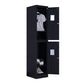 Black Steel Wardrobe with Hinged Door Industrial Storage Cabinet for Bathroom Clearhalo 'Armoires & Wardrobes' 'armoires_wardrobes' 'Bedroom Furniture' 'furn' 'furn_armoires_wardrobes' 'Furniture' 6249860