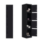Black Steel Wardrobe with Hinged Door Industrial Storage Cabinet for Bathroom Clearhalo 'Armoires & Wardrobes' 'armoires_wardrobes' 'Bedroom Furniture' 'furn' 'furn_armoires_wardrobes' 'Furniture' 6249868