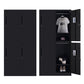 Black Steel Wardrobe with Hinged Door Industrial Storage Cabinet for Bathroom Clearhalo 'Armoires & Wardrobes' 'armoires_wardrobes' 'Bedroom Furniture' 'furn' 'furn_armoires_wardrobes' 'Furniture' 6249869