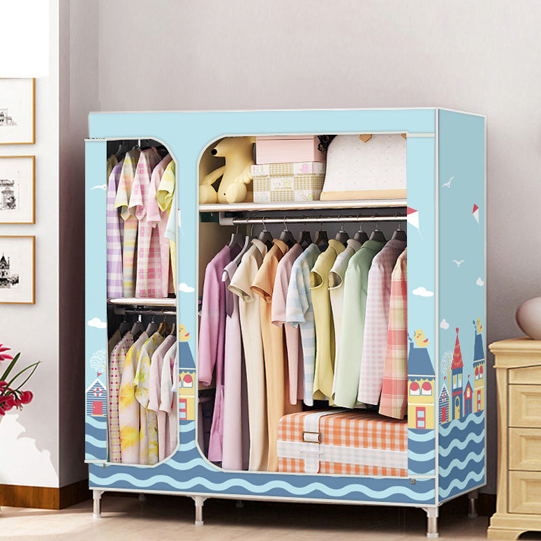 Eigentijdse stijl huisgarderobe stalen garderobe kast met planken