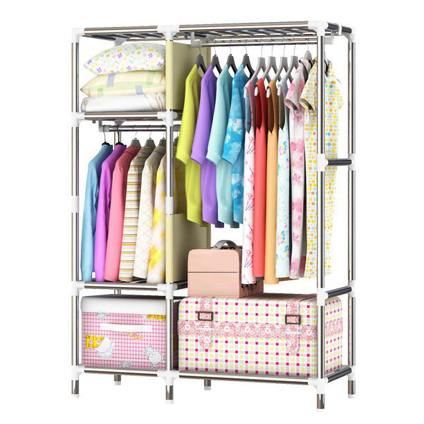 Eigentijdse stijl huisgarderobe stalen garderobe kast met planken