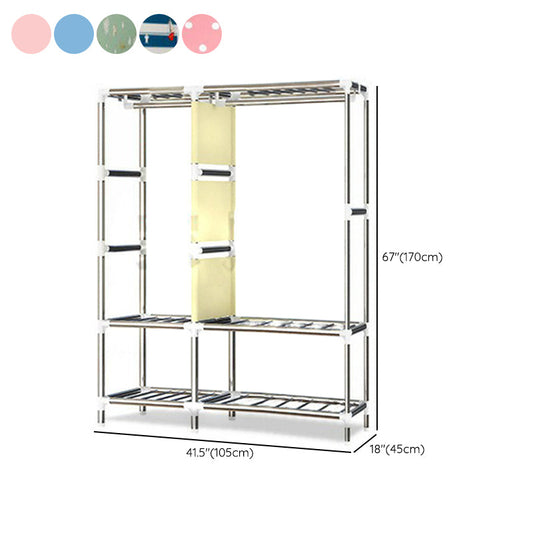 Eigentijdse stijl huisgarderobe stalen garderobe kast met planken