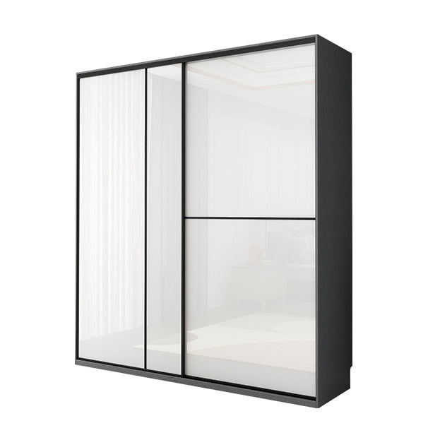 Armoire en bois moderne placard de garde-robe de chambre à coucher blanc avec 2 portes