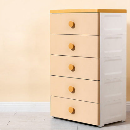5-drawer Storage Cabinet with Legs Modern Non-Hanging Armoire