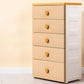 5-drawer Storage Cabinet with Legs Modern Non-Hanging Armoire