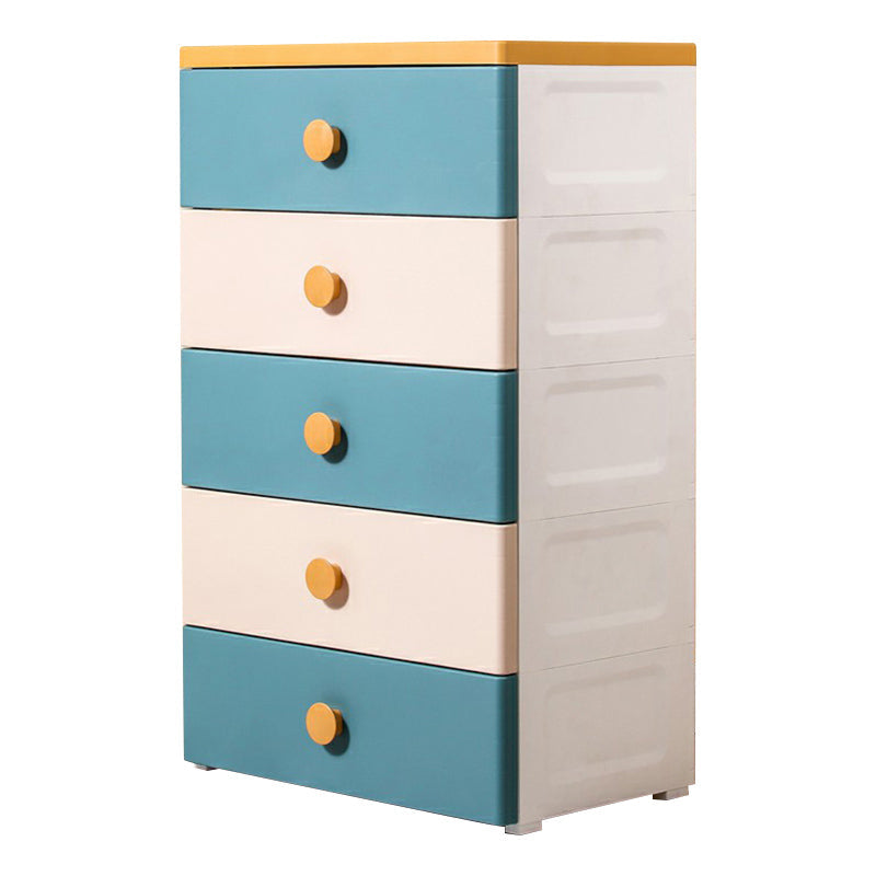 5-drawer Storage Cabinet with Legs Modern Non-Hanging Armoire