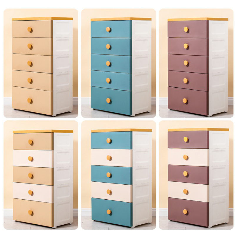 5-drawer Storage Cabinet with Legs Modern Non-Hanging Armoire