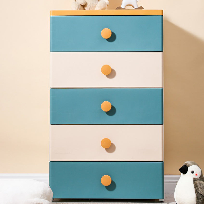 5-drawer Storage Cabinet with Legs Modern Non-Hanging Armoire