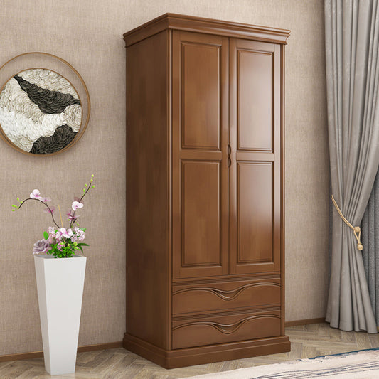 Armoire en caoutchouc avec armoire de rangement traditionnelle canne à vêtements avec tiroirs