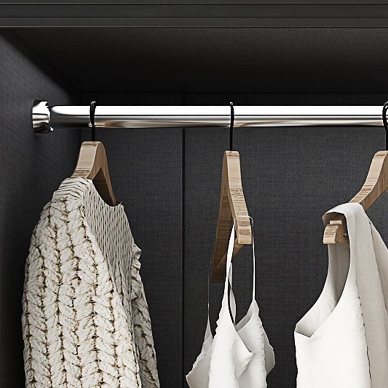 Modern Style Glass Wardrobe 1-Drawer Bedroom Wardrobe Closet Clearhalo 'Armoires & Wardrobes' 'armoires_wardrobes' 'Bedroom Furniture' 'furn' 'furn_armoires_wardrobes' 'Furniture' 6250101