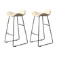 Modern Bar Table Set 1/2/4 Pieces Faux Marble Counter Table with Backless Stools White 30"H Stools (Set of 2) Clearhalo 'Bar Furniture' 'furn' 'furn_home_bar_bar_sets' 'Furniture' 'Home Bars & Bar Sets' 'home_bar_bar_sets' 'Kitchen & Dining Furniture' 6250112