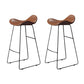 Modern Bar Table Set 1/2/4 Pieces Faux Marble Counter Table with Backless Stools Brown 30"H Stools (Set of 2) Clearhalo 'Bar Furniture' 'furn' 'furn_home_bar_bar_sets' 'Furniture' 'Home Bars & Bar Sets' 'home_bar_bar_sets' 'Kitchen & Dining Furniture' 6250114