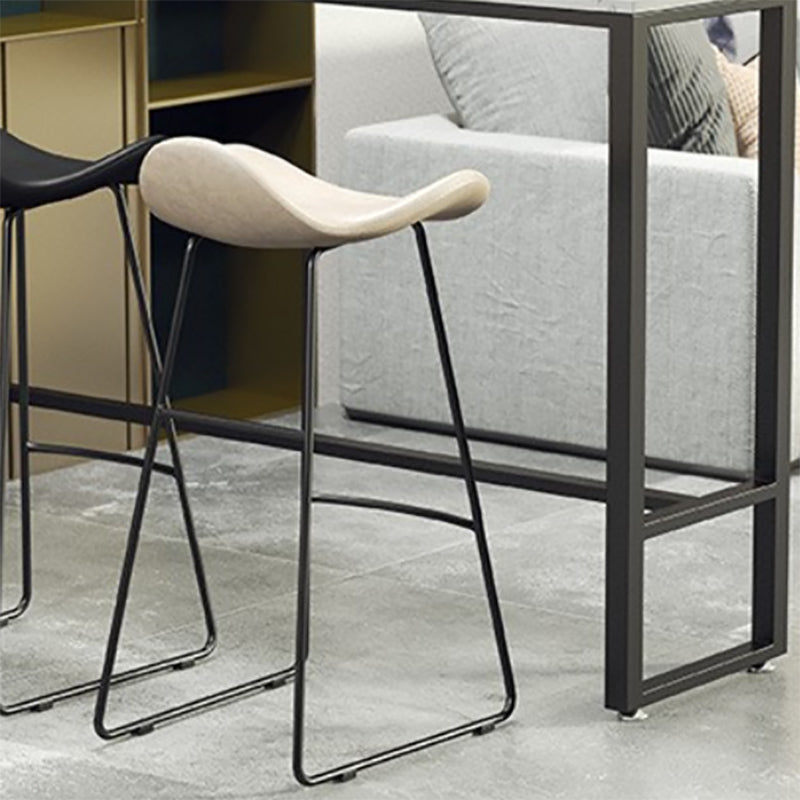 Modern Bar Table Set 1/2/4 Pieces Faux Marble Counter Table with Backless Stools Clearhalo 'Bar Furniture' 'furn' 'furn_home_bar_bar_sets' 'Furniture' 'Home Bars & Bar Sets' 'home_bar_bar_sets' 'Kitchen & Dining Furniture' 6250119