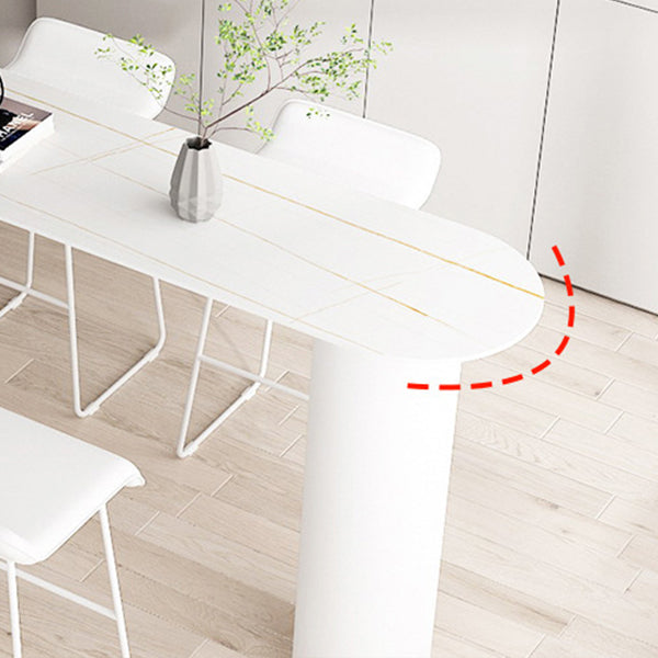Juego de mesa de bar de estilo contemporáneo de 1/2/3/5 piezas, mesa de bar rectangular con taburetes altos