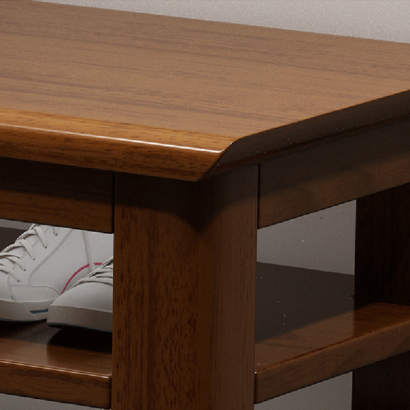 Modern Rubber Wood Bench Rectangle 15"Wide Accent Bench with Shoe Storage Clearhalo 'Benches' 'Chairs & Seating' 'furn' 'furn_benches' 'Furniture' 'Living Room Furniture' 6250160