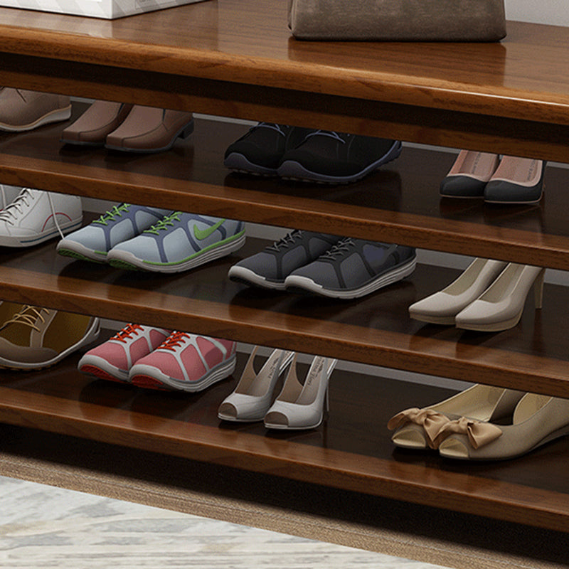 Modern Rubber Wood Bench Rectangle 15"Wide Accent Bench with Shoe Storage Clearhalo 'Benches' 'Chairs & Seating' 'furn' 'furn_benches' 'Furniture' 'Living Room Furniture' 6250161