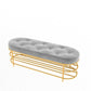 13.65-inch Width Modern Entryway Bench Cushioned Metal Seating Bench Clearhalo 'Benches' 'Chairs & Seating' 'furn' 'furn_benches' 'Furniture' 'Living Room Furniture' 6250178