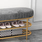 13.65-inch Width Modern Entryway Bench Cushioned Metal Seating Bench Clearhalo 'Benches' 'Chairs & Seating' 'furn' 'furn_benches' 'Furniture' 'Living Room Furniture' 6250180
