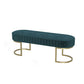 15.6-inch Width Modern Seating Bench Cushioned Metal Solid Color Bench 47"L x 16"W x 18"H Blue Clearhalo 'Benches' 'Chairs & Seating' 'furn' 'furn_benches' 'Furniture' 'Living Room Furniture' 6250197