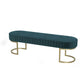 15.6-inch Width Modern Seating Bench Cushioned Metal Solid Color Bench 55"L x 16"W x 18"H Blue Clearhalo 'Benches' 'Chairs & Seating' 'furn' 'furn_benches' 'Furniture' 'Living Room Furniture' 6250198