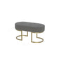 15.6-inch Width Modern Seating Bench Cushioned Metal Solid Color Bench 31.5"L x 16"W x 18"H Grey Clearhalo 'Benches' 'Chairs & Seating' 'furn' 'furn_benches' 'Furniture' 'Living Room Furniture' 6250201