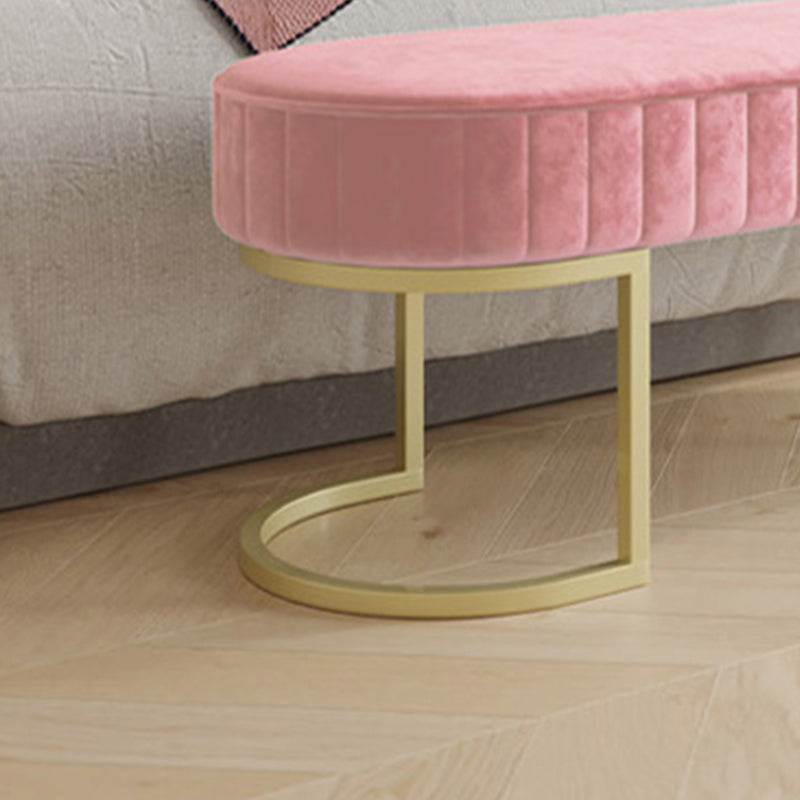 15.6-inch Width Modern Seating Bench Cushioned Metal Solid Color Bench Clearhalo 'Benches' 'Chairs & Seating' 'furn' 'furn_benches' 'Furniture' 'Living Room Furniture' 6250202