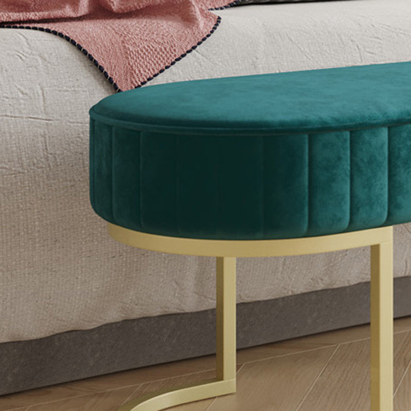 15.6-inch Width Modern Seating Bench Cushioned Metal Solid Color Bench Clearhalo 'Benches' 'Chairs & Seating' 'furn' 'furn_benches' 'Furniture' 'Living Room Furniture' 6250204