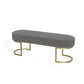 15.6-inch Width Modern Seating Bench Cushioned Metal Solid Color Bench 47"L x 16"W x 18"H Grey Clearhalo 'Benches' 'Chairs & Seating' 'furn' 'furn_benches' 'Furniture' 'Living Room Furniture' 6250205
