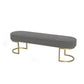 15.6-inch Width Modern Seating Bench Cushioned Metal Solid Color Bench 55"L x 16"W x 18"H Grey Clearhalo 'Benches' 'Chairs & Seating' 'furn' 'furn_benches' 'Furniture' 'Living Room Furniture' 6250206