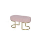 15.6-inch Width Modern Seating Bench Cushioned Metal Solid Color Bench 31.5"L x 16"W x 18"H Pink Clearhalo 'Benches' 'Chairs & Seating' 'furn' 'furn_benches' 'Furniture' 'Living Room Furniture' 6250211
