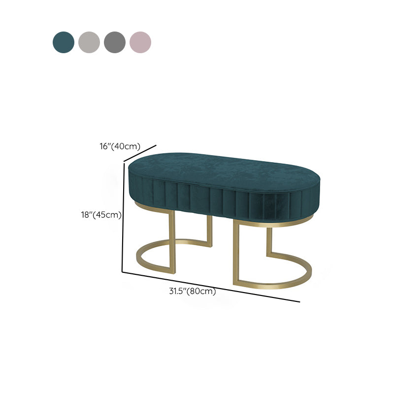 15.6-inch Width Modern Seating Bench Cushioned Metal Solid Color Bench Clearhalo 'Benches' 'Chairs & Seating' 'furn' 'furn_benches' 'Furniture' 'Living Room Furniture' 6250215
