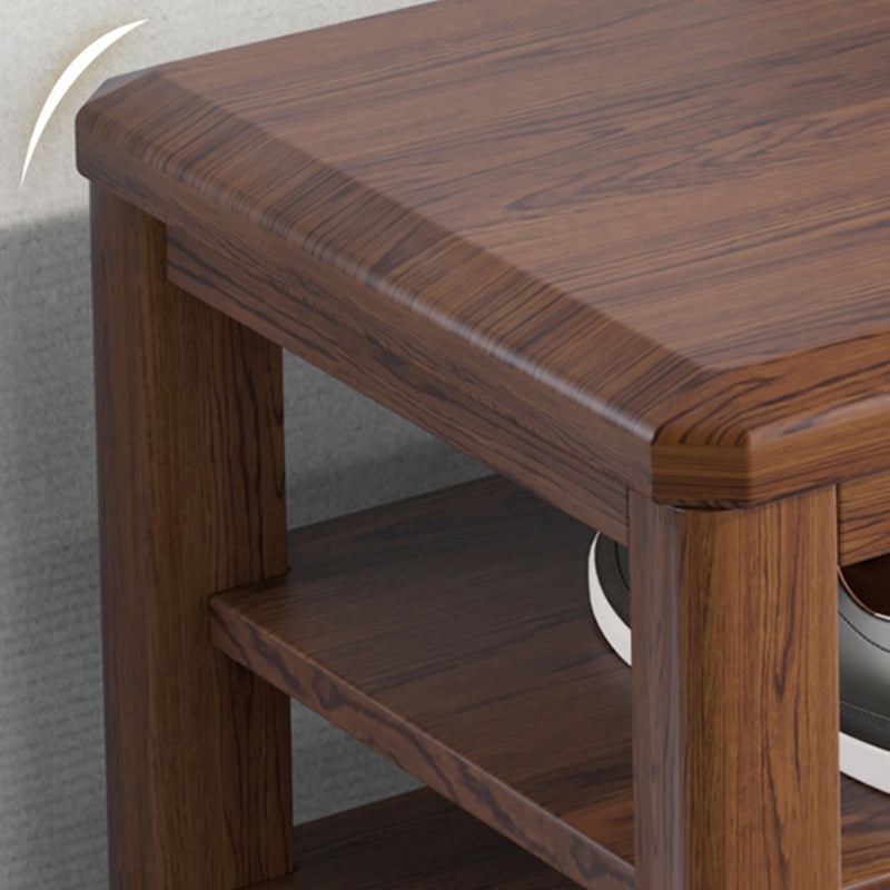 Banc de banc en bois en caoutchouc moderne RECTANGE DU BANCHE DE RETOUR 12 "de largeur avec rangement