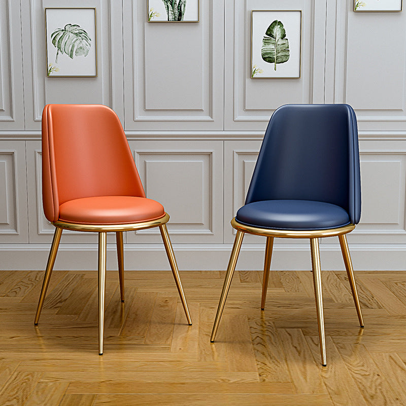 Upholstered Lounge Chair Armless Vanity Chair with Gold Tone Legs Clearhalo 'Accent Chairs' 'accent_chairs' 'Chairs & Seating' 'furn' 'furn_accent_chairs' 'Furniture' 'Living Room Furniture' 6252860