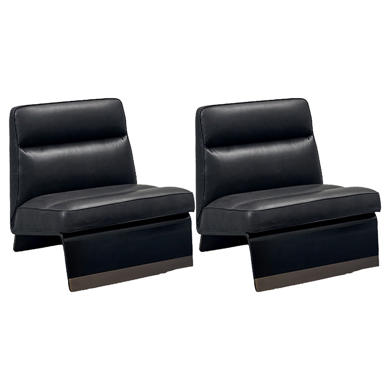 Faux Leather Parsons Chair Armless Chair for Bedroom, 31.49" Wide