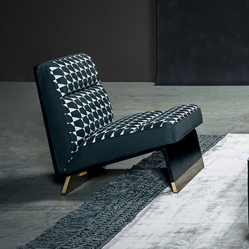 Faux Leather Parsons Chair Armless Chair for Bedroom, 31.49" Wide