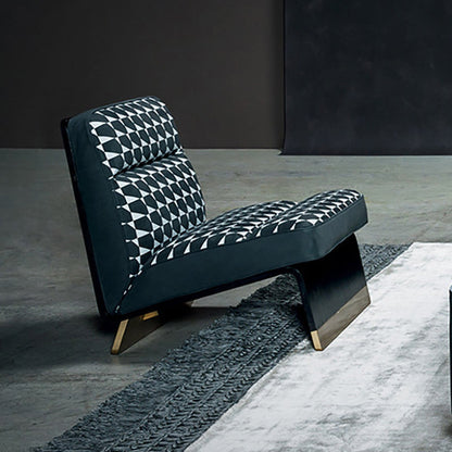 Faux Leather Parsons Chair Armless Chair for Bedroom, 31.49" Wide