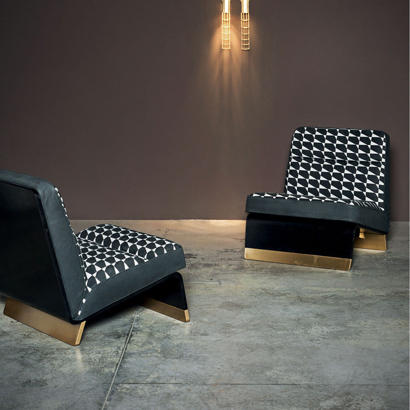 Faux Leather Parsons Chair Armless Chair for Bedroom, 31.49" Wide