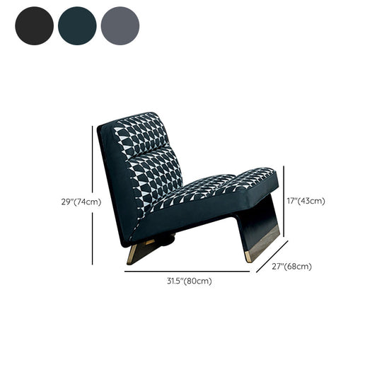 Faux Leather Parsons Chair Armless Chair for Bedroom, 31.49" Wide