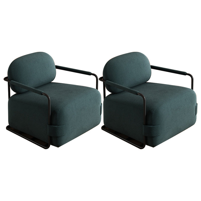 Arms Included Chair Velvet Metal Accent Armchair for Bedroom, 26.77" Wide