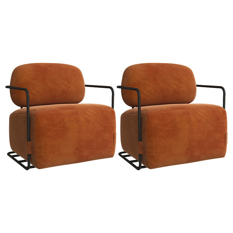 Arms Included Chair Velvet Metal Accent Armchair for Bedroom, 26.77" Wide