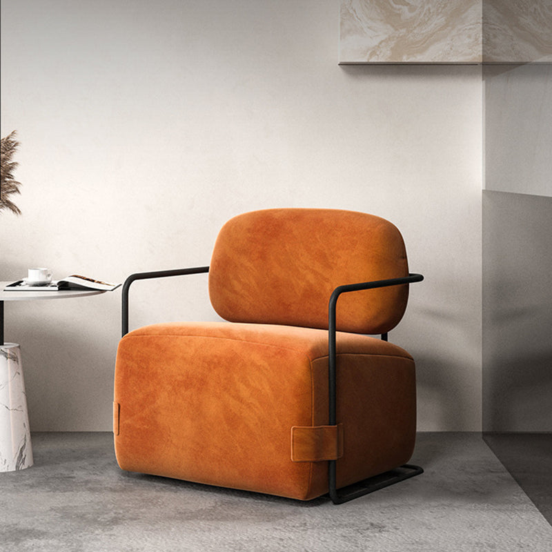 Arms Included Chair Velvet Metal Accent Armchair for Bedroom, 26.77" Wide