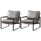 Arms Included Arm Chair Metal Frame Chair with Pillow Back for Living Room, 28.34" Wide Genuine Leather 2 Piece Set Clearhalo 'Accent Chairs' 'accent_chairs' 'Chairs & Seating' 'furn' 'furn_accent_chairs' 'Furniture' 'Living Room Furniture' 6252918