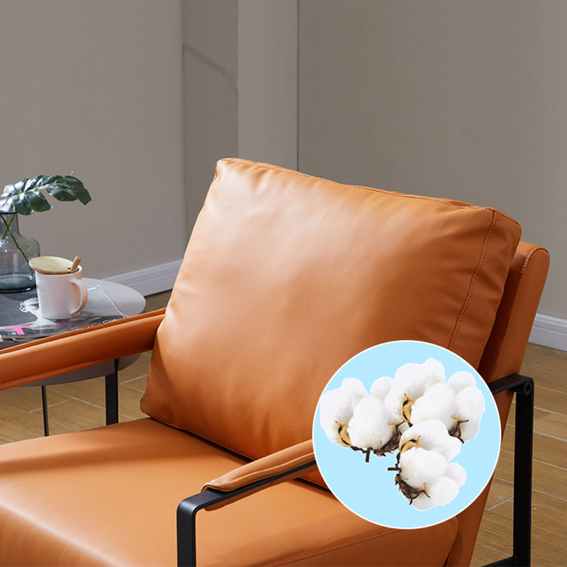 Arms Included Arm Chair Metal Frame Chair with Pillow Back for Living Room, 28.34" Wide Clearhalo 'Accent Chairs' 'accent_chairs' 'Chairs & Seating' 'furn' 'furn_accent_chairs' 'Furniture' 'Living Room Furniture' 6252923