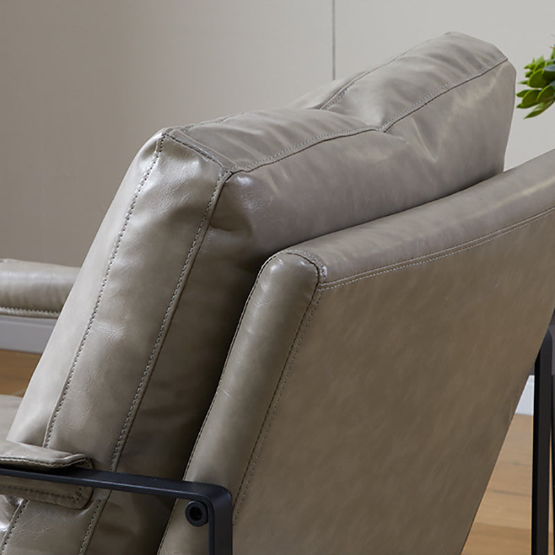 Arms Included Arm Chair Metal Frame Chair with Pillow Back for Living Room, 28.34" Wide Clearhalo 'Accent Chairs' 'accent_chairs' 'Chairs & Seating' 'furn' 'furn_accent_chairs' 'Furniture' 'Living Room Furniture' 6252925