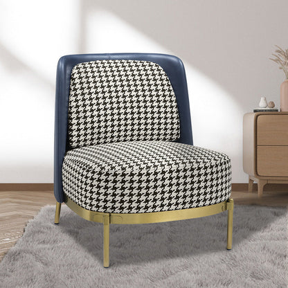 24.40 "brede stoel linnen metalen frame stoel met basis vierpoten voor woonkamer