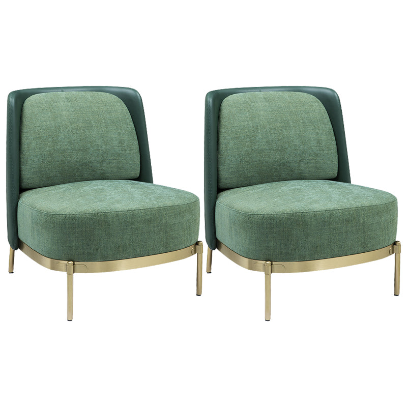 24.40 "brede stoel linnen metalen frame stoel met basis vierpoten voor woonkamer