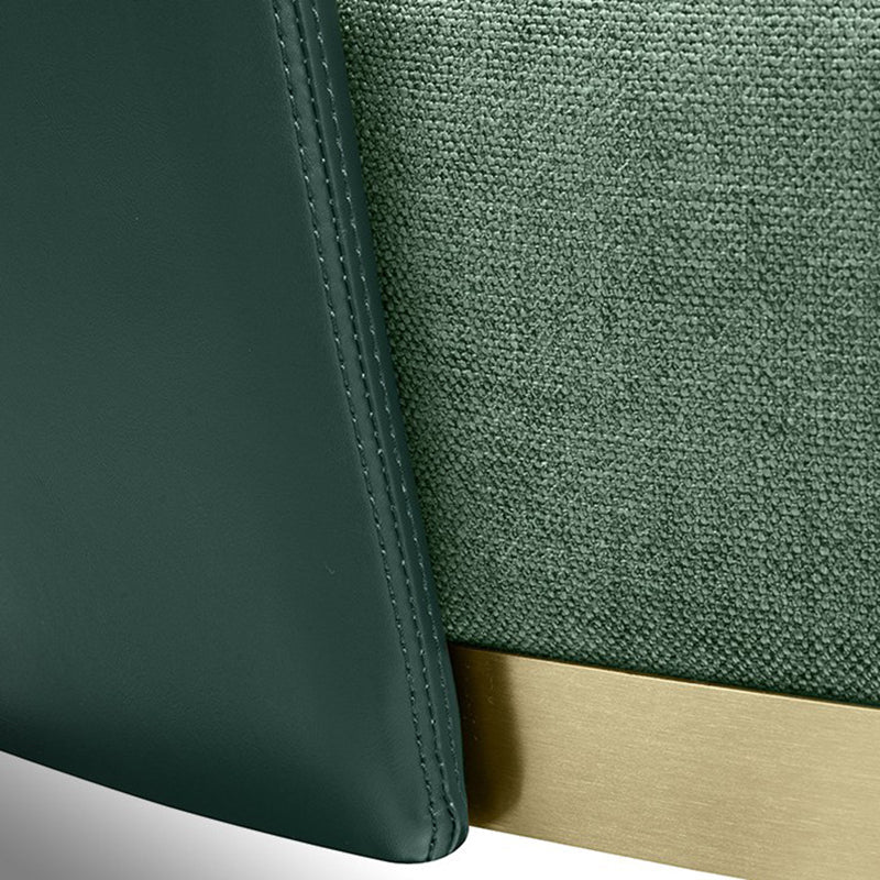 24.40 "brede stoel linnen metalen frame stoel met basis vierpoten voor woonkamer